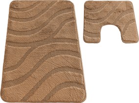 DY Kúpeľňová sada koberčekov s výrezom Symphony - svetlohnedá