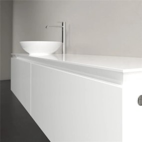 VILLEROY &amp; BOCH Legato závesná skrinka pod umývadlo na dosku (umývadlo vľavo), 2 zásuvky, 1600 x 500 x 380 mm, Glossy White, B59500DH