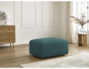 Tyrkysovomodrá podnožka z textílie bouclé Tina – Bobochic Paris