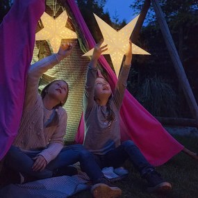 Tutumi, LED podsvietená papierová hviezda 45cm SY-003, biela, CHR-05003