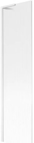 Mexen Next L, 1-krídlová vaňová zástena 50 x 150 cm, 6mm sklo s rebrovým vzorom, biely profil, 895-050-000-03-09-20