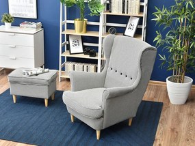 Kreslo ušiak Margis (biela). Akcia -20%. Vlastná spoľahlivá doprava až k Vám domov. 1136066