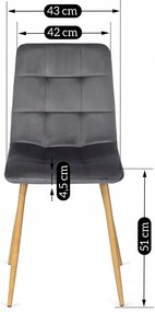 PROXIMA.store - Čalúnená jedálenská stolička FREDY FARBA: čierna, FARBA NÔH: chróm