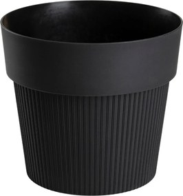 PLASTOVÝ KVETINÁČ SILVA LINE 13X11,5 CM ČIERNA