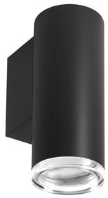 Polux Kúpeľňové nástenné bodové svietidlo TURYN 1xGU10/10W/230V IP44 čierna SA1886