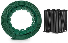 Bradas Plastový obrubník 40mm 10m s kolíkmi Green EASY BORDER