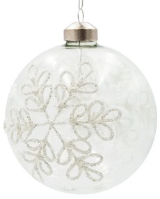 Závesná vianočná dekorácia CHRISTMAS 538 biela (4 ks)