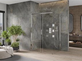Mexen Omega posuvná sprchová kabína 100 x 80 cm, transparentná, chróm - 825-100-080-01-00