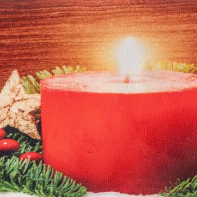 Vankúš proti prievanu s LED ČERVENÉ SVIEČKY 18 x 85 cm