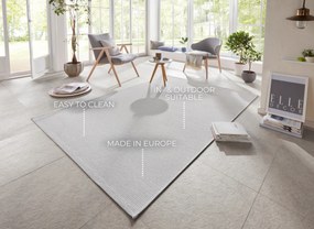 ELLE Decoration, Kusový koberec Secret 103556 Light Grey, Cream z kolekcie Elle – na von aj na doma, 200x290, šedá, chodba / predsieň