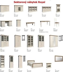 Šatníková skriňa Royal S3D, severská borovice/ divoký dub