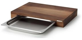 Continenta C4211 - Kuchynská doska na krájanie s misou 48x32,5 cm orech