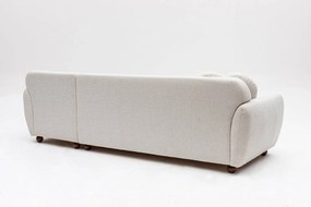 Dizajnová rohová sedačka Jamiya 273 cm biela - pravá