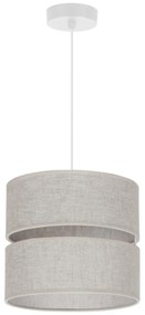 Závesné svietidlo Len, 1x svetlobéžové textilné tienidlo, (fi 20 cm), w