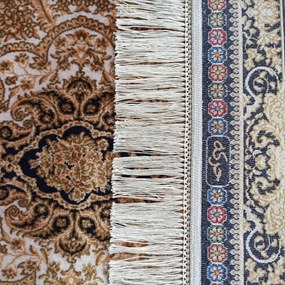 DY Hodvábny exkluzívny koberec Qum Silk 02 - modrá Rozmer: 200x300 cm