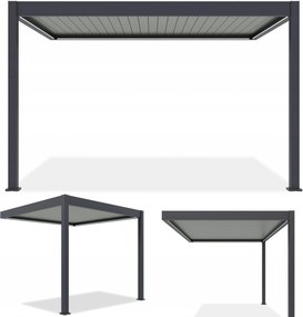 Automatická záhradná pergola na stenu Elegance Wall 3x4 Led terasová