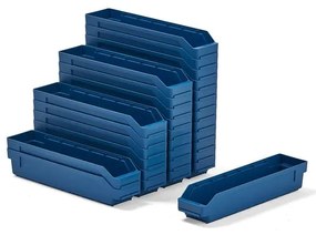 Plastové boxy na súčiastky REACH, 500x120x95 mm, 30 ks, modré