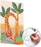 Maľovanie podľa čísel ŽIRAFA A MLÁĎA – nízka náročnosť 40x60  cm