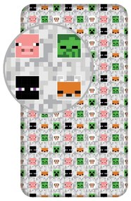 Detské prestieradlo Minecraft 01 90x200 cm 100% bavlna