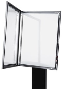 Menu vitrína 4 x A4, čierna