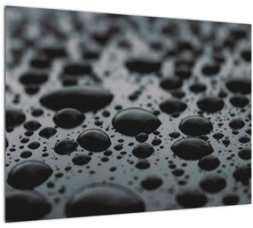 Sklenený obraz kvapiek vody (70x50 cm)