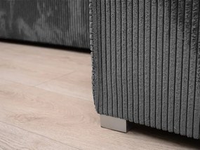 Sivá rohová pohovka SMART COSARO, obojstranná + 2 vankúšiky ZADARMO