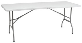 Cateringový skladací set Vivas 1+8 180x70 cm - sivá / biela