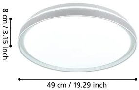 Eglo 99779 - LED Stmievateľné stropné svietidlo SELUCI LED/40W/230V 3000-6500K+ DO