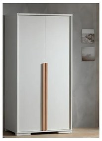 Biela detská šatníková skriňa 99x195 cm London - Vipack