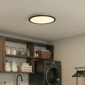 Inteligentný LED panel čierny 40 cm vrátane LED stmievania na teplú farbu s diaľkovým ovládaním - Knob