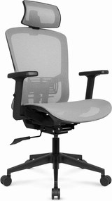 Ergonomická kancelárska stolička HC-1045 so sieťovaným operadlom - sivá