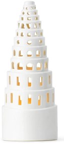 Biely keramický vianočný svietnik Kähler Design Lighthouse, ø 9 cm