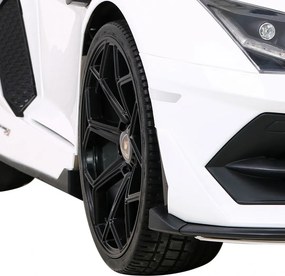 Ramiz Lamborghini SVJ DRIFT elektrické auto pre 2 deti biele + funkcia driftu + diaľkové ovládanie