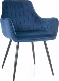 SI Jablkový zamatový stolička námornícka modrá