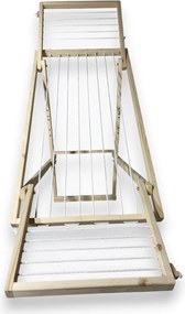 Drevený sušiak na bielizeň skladací – voľne stojací, veľký, svetlý