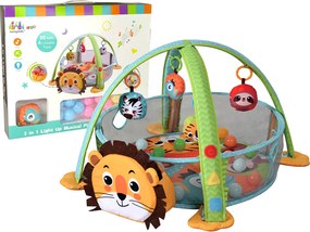 LEAN Toys Vzdelávacia podložka Lion Playpen Balls for Baby Melodies