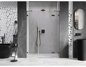 Mexen Lunar, pravé otočné sprchové dvere 160 cm, 8mm číre sklo, grafitový profil, 834S-160-050-95-00-P