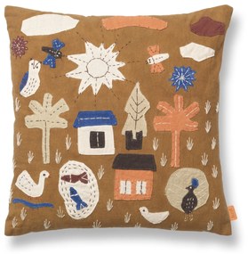 Ferm Living Vankúš z organickej bavlny Village Sugar Kelp 40 x 40 cm
