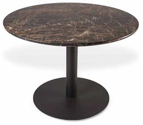 Okrúhly jedálenský stôl Slab Marble Look ∅ 100 × 75 cm