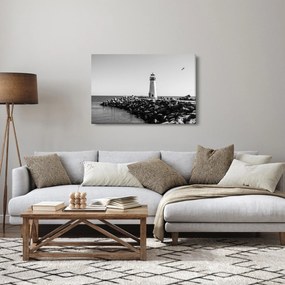 Obraz - Maják na pobreží, Santa Cruz, Kalifornia (90x60 cm)