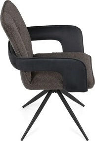 Jedálenská stolička otočná 180° DCH-F1146 GREY2 sivá