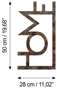 Nástěnná dekorace Rusty Home vícebarevná