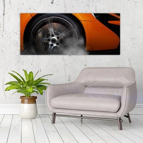 Obraz - Oranžový športiak (120x50 cm)