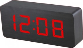 Digitálny LED budík MPM s dátumom a teplomerom C02.3565.90 RED, 21cm