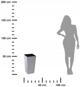 Kvetináč Porto 46x25 cm sivý betón