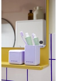 Fialový téglik na zubné kefky z polyresínu Tom Tailor T-Rounded – Wenko