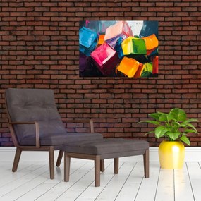 Obraz - Farebné kocky (70x50 cm)