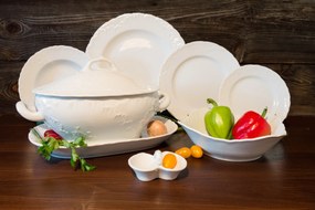 Ćmielóv obedová súprava  Rokoko biela 24-dielná