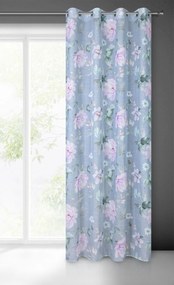 Dekorstudio Dekoračný etamínový záves FLORA s kvetinovým motívom 140x250cm