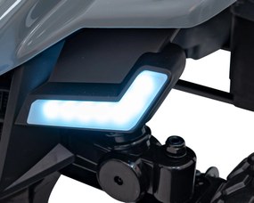 Ramiz McLaren Racing MCL 35 detská štvorkolka šedá + diaľkové ovládanie + pomalý štart + EVA + LED audio